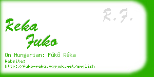 reka fuko business card